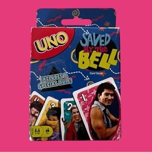 UNO Saved By The Bell Card Game New Sealed-Special Rule Edition-2 To 10 Players